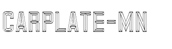 Carplate MN Normal.ttf