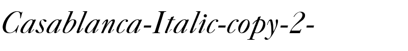 Casablanca Italic.ttf