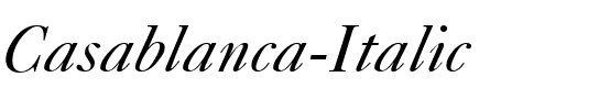 Casablanca Italic.ttf