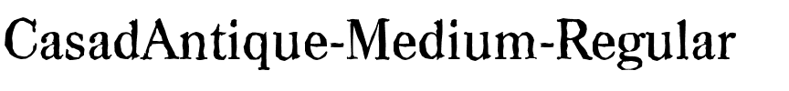 CasadAntique-Medium Regular.ttf