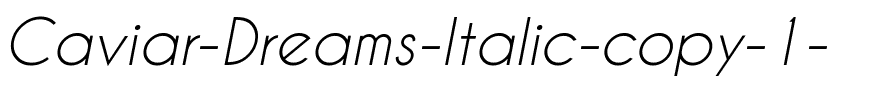 Caviar Dreams Italique.ttf