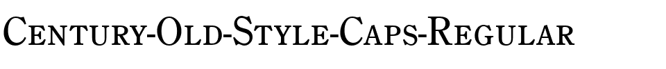 Century-Old-Style-Caps Regular.ttf