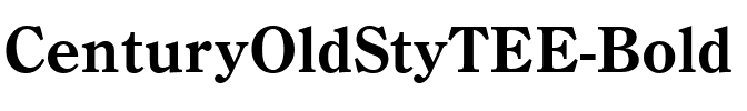 CenturyOldStyTEE Bold.ttf