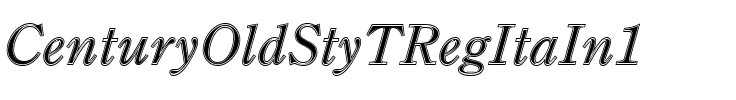 CenturyOldStyTRegItaIn1 Regular.ttf