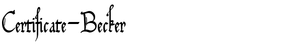 Certificate Becker Normal.ttf