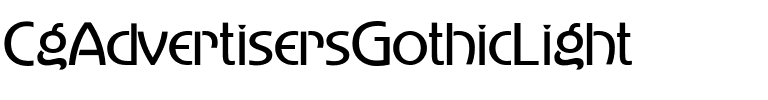CgAdvertisersGothicLight Medium.ttf