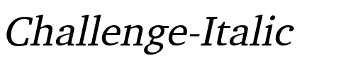 Challenge Italic.ttf