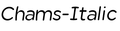 Chams  Italic.ttf