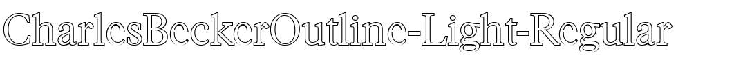 CharlesBeckerOutline-Light Regular.ttf