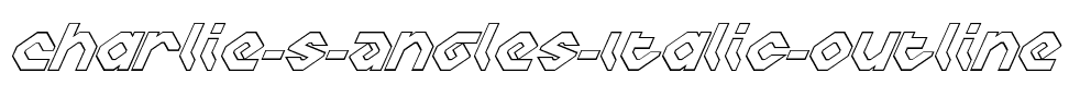 Charlie's Angles Italic Outline Italic Outline.ttf