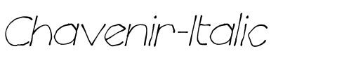 Chavenir Italic.ttf