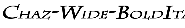 Chaz Wide BoldItalic.ttf