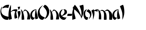 ChinaOne Normal.ttf