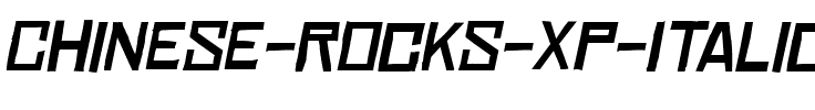 Chinese Rocks Xp Italic.ttf