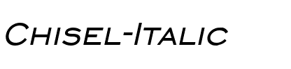 Chisel Italic.ttf