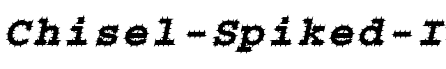 Chisel-Spiked  Italic.ttf