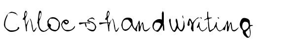 Chloe's handwriting Normal.ttf