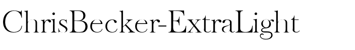 ChrisBecker-ExtraLight Regular.ttf