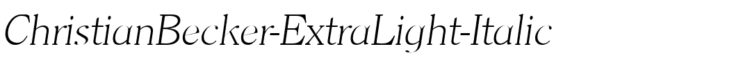 ChristianBecker-ExtraLight Italic.ttf