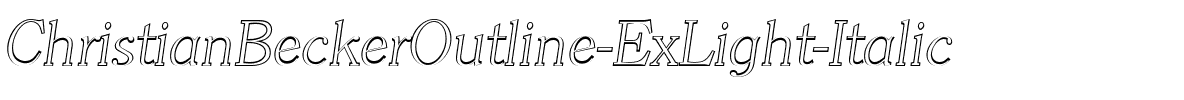 ChristianBeckerOutline-ExLight Italic.ttf