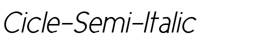 Cicle Semi Italic Semi Italic.ttf