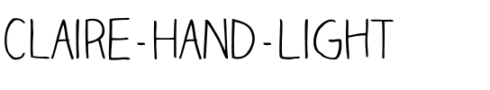 Claire Hand Light.ttf