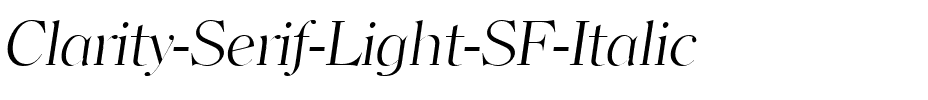 Clarity Serif Light SF Italic.ttf