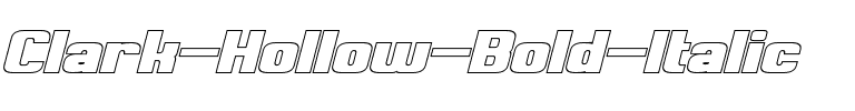Clark Hollow Bold Italic.otf