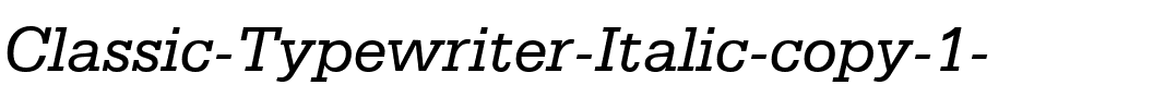 Classic Typewriter Italic.ttf