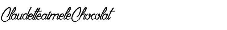 Claudette aime le Chocolat Italic.ttf