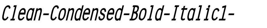 Clean-Condensed Bold Italic.ttf