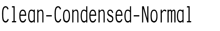 Clean Condensed Normal.ttf