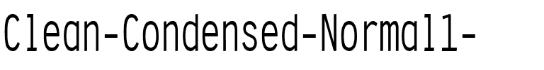 Clean-Condensed Normal.ttf