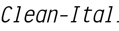 Clean Italic.ttf