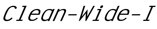 Clean Wide Italic.ttf