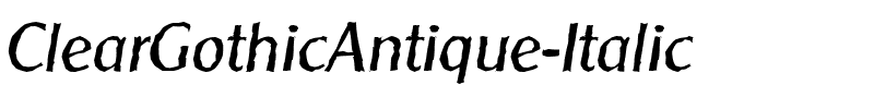 ClearGothicAntique Italic.ttf