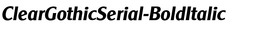 ClearGothicSerial BoldItalic.ttf
