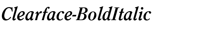 Clearface BoldItalic.ttf