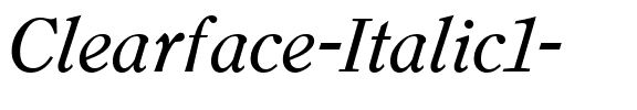 Clearface Italic.ttf