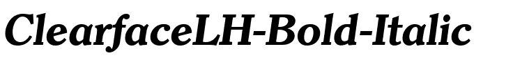 ClearfaceLH Bold Italic.ttf