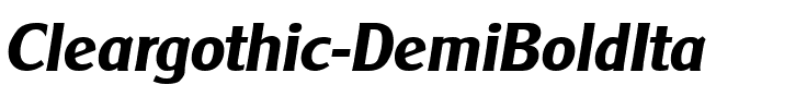 Cleargothic-DemiBoldIta Regular.ttf