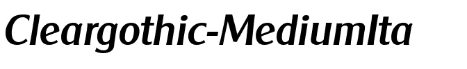 Cleargothic-MediumIta Regular.ttf