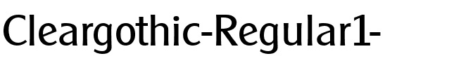 Cleargothic Regular.ttf