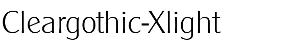Cleargothic-Xlight Regular.ttf
