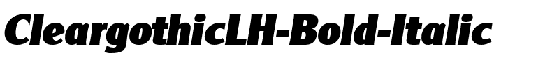 CleargothicLH Bold Italic.ttf