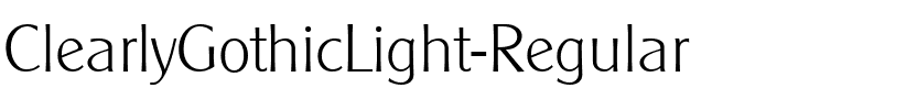 ClearlyGothicLight Regular.ttf