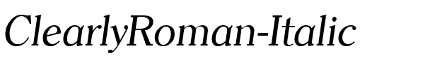 ClearlyRoman Italique.ttf