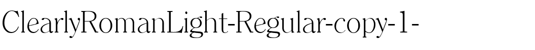 ClearlyRomanLight Regular.ttf