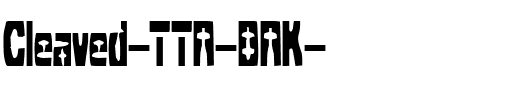 Cleaved TTR (BRK) Regular.ttf