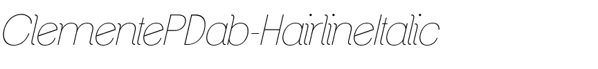 ClementePDab HairlineItalic.ttf